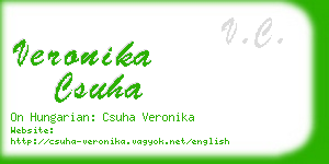 veronika csuha business card